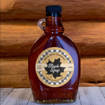 Sirop d'érable Plaid Buffalo Feuille Noir Kraft
