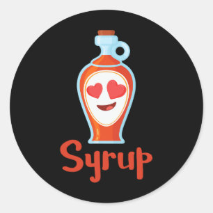 Sticker Rond Sirop pour pancakes Costume de couple Halloween Mi