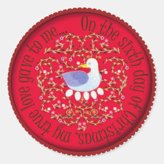 Sticker Rond Six oies