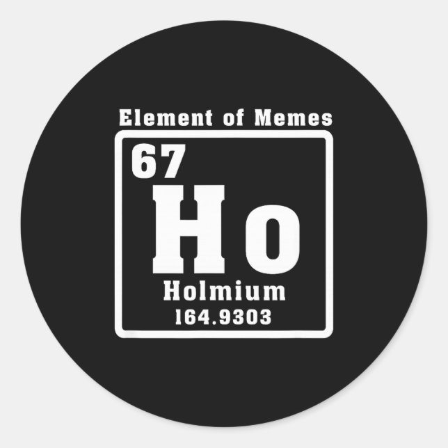 Sticker Rond Six Seven 6 7 Funny Number Meme  (Devant)