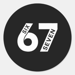 Sticker Rond Six Seven Cool Numéro Génération Alpha Argot 6 7 T