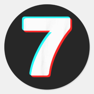 Sticker Rond Six Seven Meme 7 Costume Halloween Couples Assorti