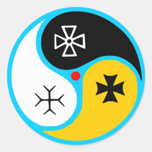 Sticker Rond SIX symboles d'Assianism