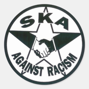 Sticker Rond Ska contre le racisme