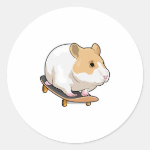 Sticker Rond Skate de Hamster