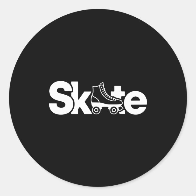 Sticker Rond Skate Roller Skate Roller Skating Roller Skater  (Devant)