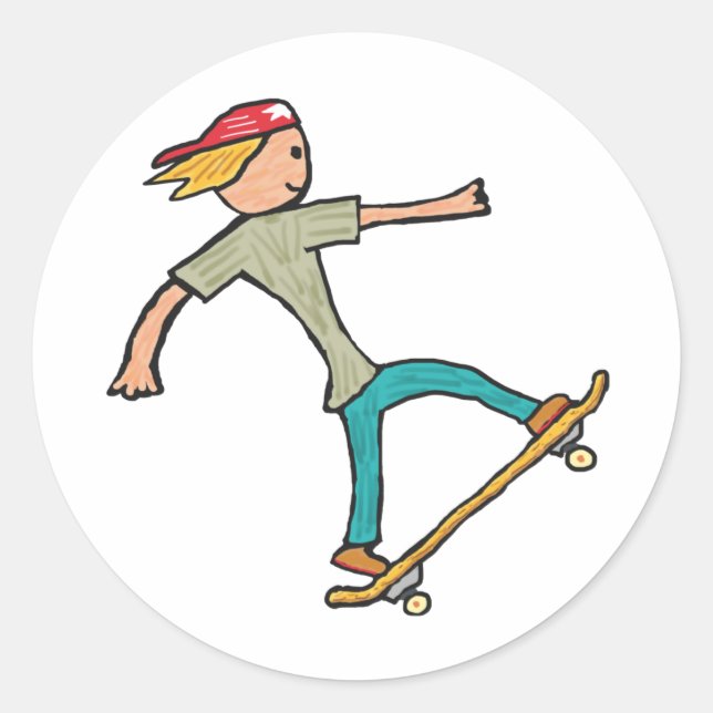 Sticker Rond Skateboard (Devant)