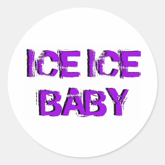 Sticker Rond SkateChick Ice Ice Baby (Devant)