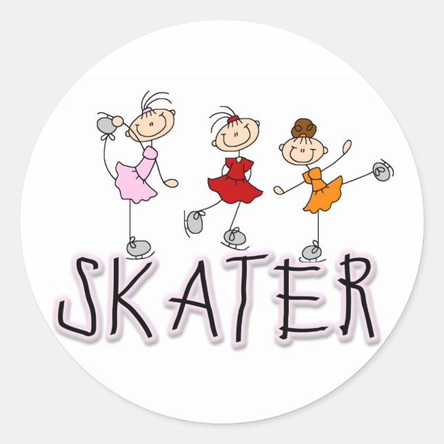 Sticker Rond Skater Girl (Devant)