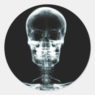 STICKER ROND SKELETON DE VISION X-RAY SKULL - ORIGINAL