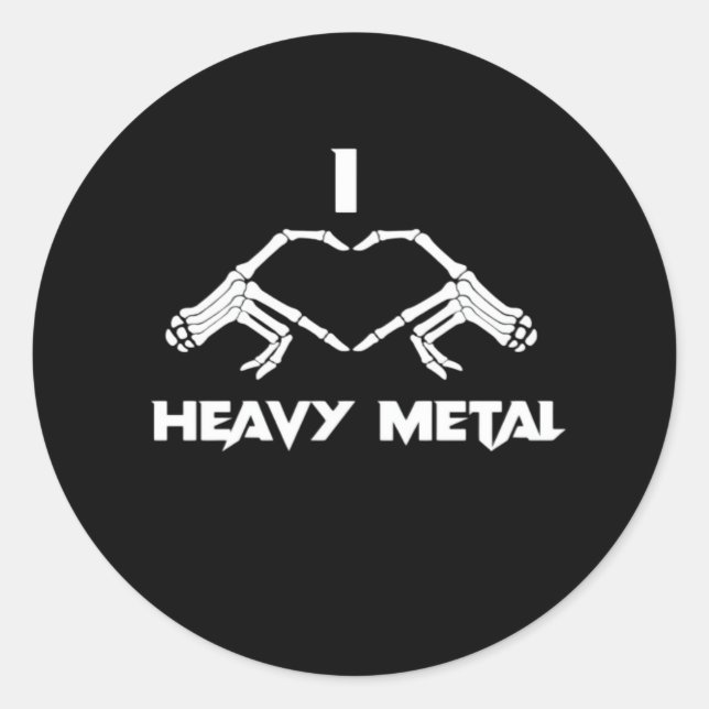 Sticker Rond Skeleton Hands Heart - Drôle Halloween (Devant)