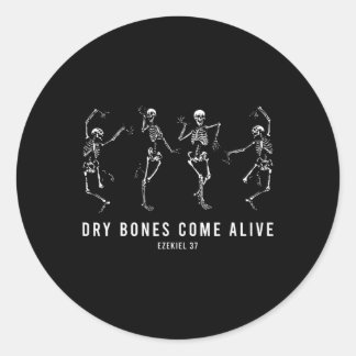 Sticker Rond Skeleton Les os Sec Viennent Vivant Christian Hall