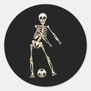 Sticker Rond Skeleton Soccer Halloween Flossing Dance Cosplay