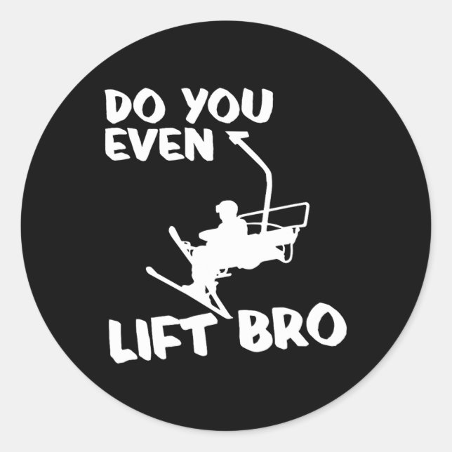 Sticker Rond Ski Cadeau Sports d'hiver - Skier Ski Vous Faites  (Devant)