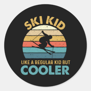 Sticker Rond Ski Comme Un Ski Régulier Mais Er Skier