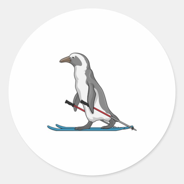 Sticker Rond Ski de Penguin (Devant)