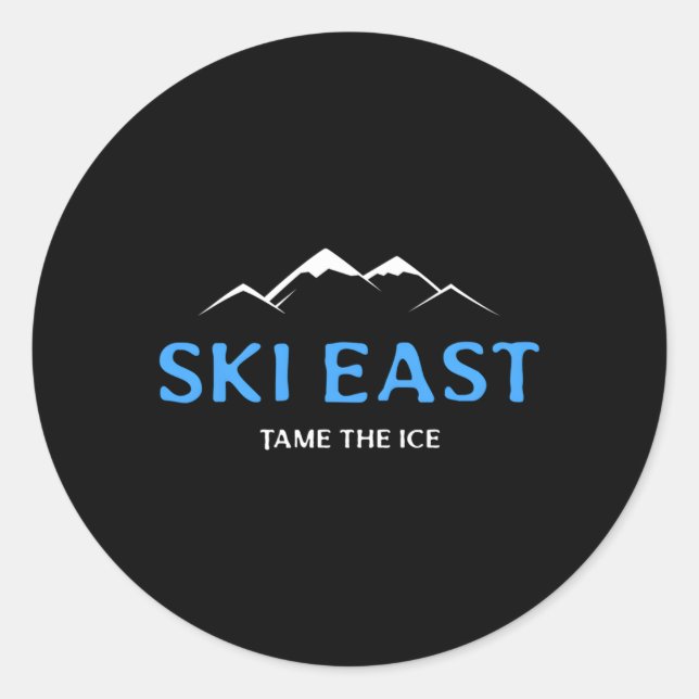 Sticker Rond Ski Est Tame La Glace (Devant)