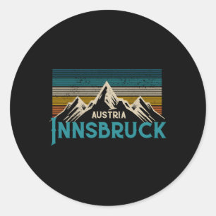 Sticker Rond Ski Innsbruck Austria Mountains