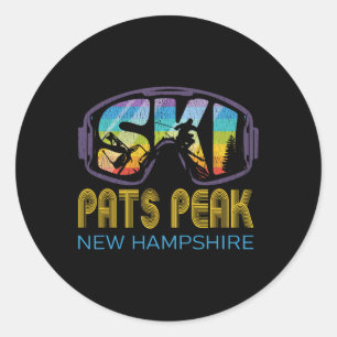Sticker Rond Ski Pats Peak vacances de ski au New Hampshire