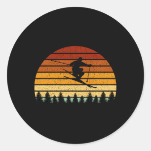 Sticker Rond Ski Pour Skieurs