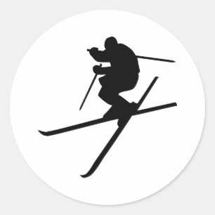 Sticker Rond Ski - Ski acrobatique