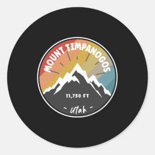 Sticker Rond Ski Sur Le Mont Timpanogos - Utah