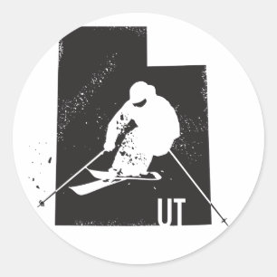Sticker Rond Ski Utah