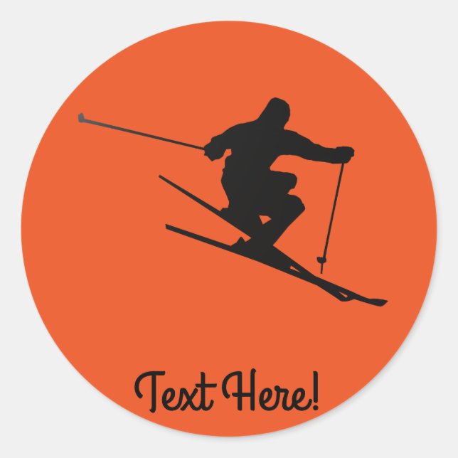 Sticker Rond Skier (Devant)