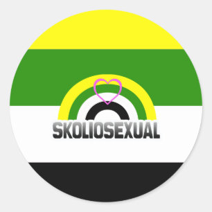 STICKER ROND SKOLIOSEXUEL RAINBOW