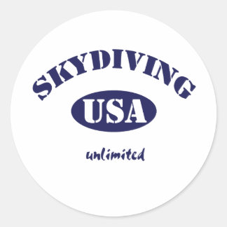 Sticker Rond Sky Dive USA illimité