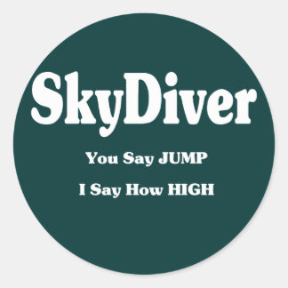 Sticker Rond Sky Diver