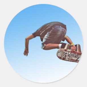 Sticker Rond Sky High
