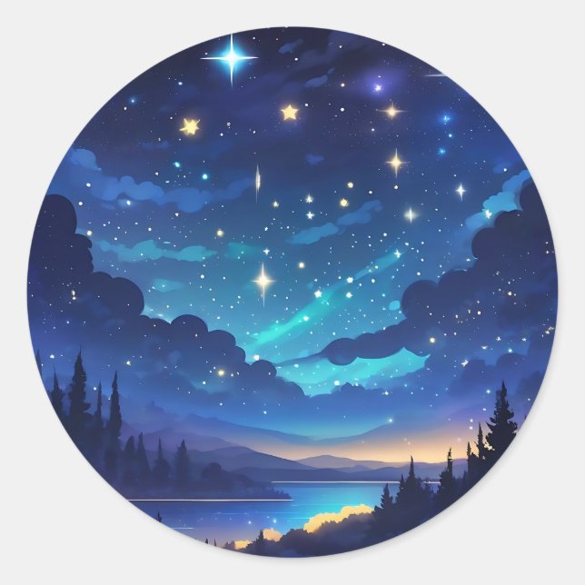 Sticker Rond Sky Nature Dreams (Devant)