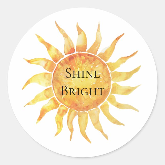 Sticker Rond Sky Sun Shine Bright (Devant)