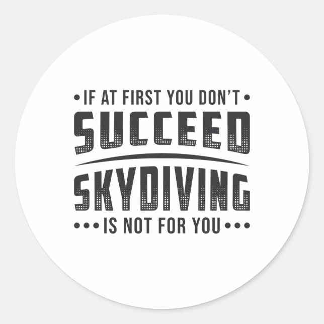 Sticker Rond Skydiver a réussi Skydive Skydive Parachute Cool (Devant)