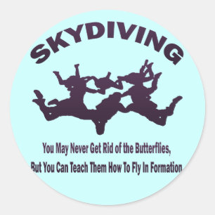 STICKER ROND SKYDIVING