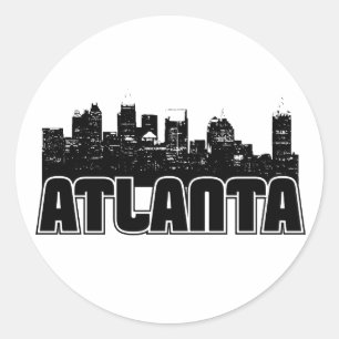 Sticker Rond Skyline Atlanta