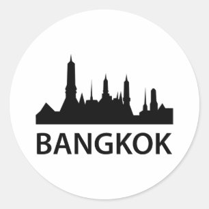 Sticker Rond Skyline Bangkok