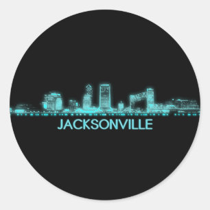 Sticker Rond Skyline de Jacksonville