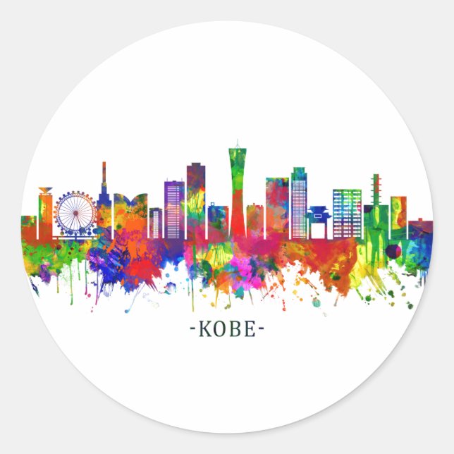 Sticker Rond Skyline du Japon (Devant)