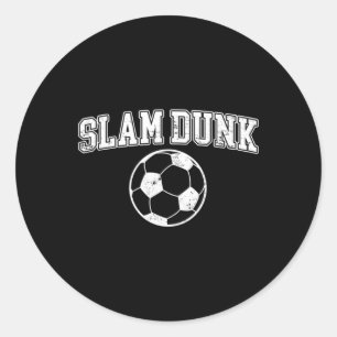 Sticker Rond Slam Dunk - Football Sportif Drôle de Croquis