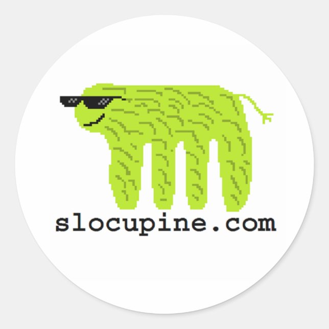 Sticker Rond slocupine.com (Devant)