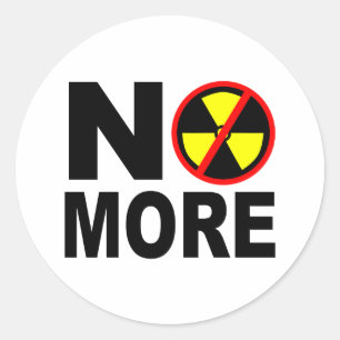 Sticker Rond Slogan de la contestation anti-nucléaire