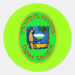 Sticker Rond Slogans de fête 1