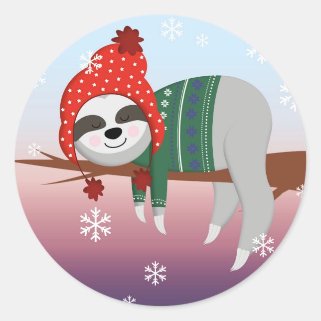 Sticker Rond Sloth (Devant)