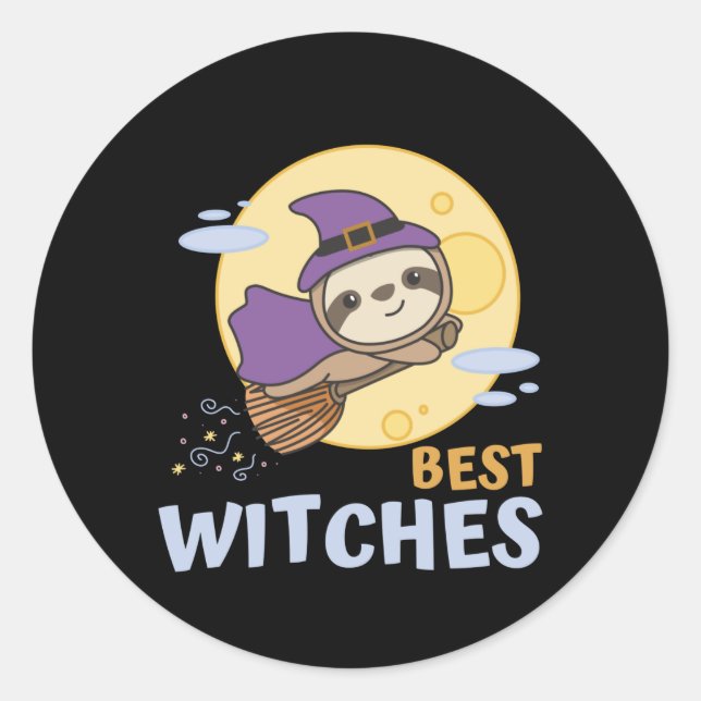 Sticker Rond Sloth Halloween (Devant)