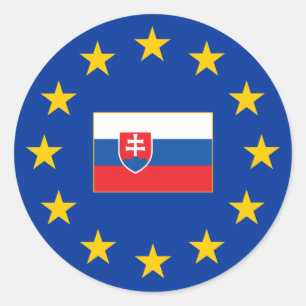 Sticker rond Slovaquie de l'Union européenne