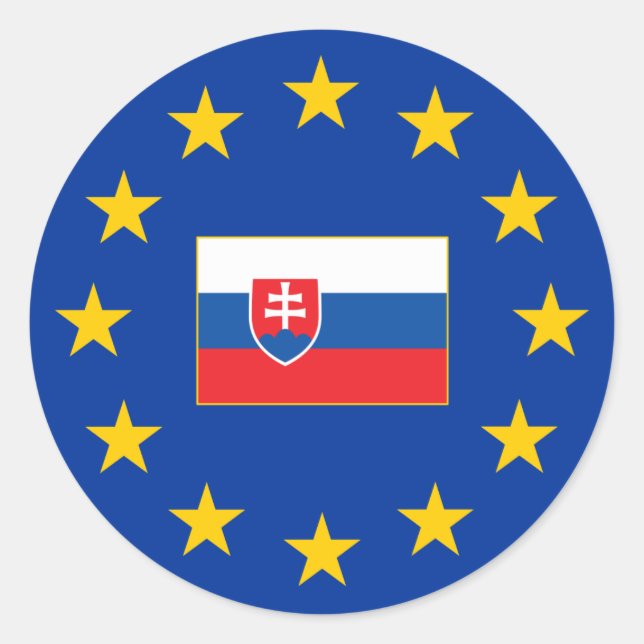 Sticker rond Slovaquie de l'Union européenne (Devant)
