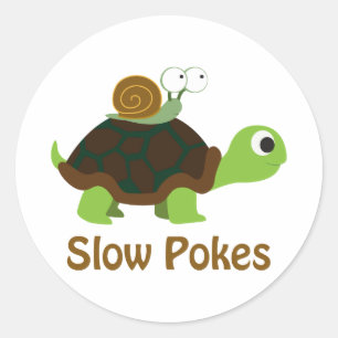 Sticker Rond Slow Pokes
