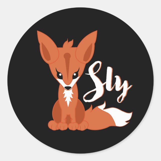 Sticker Rond Sly Fox (Devant)